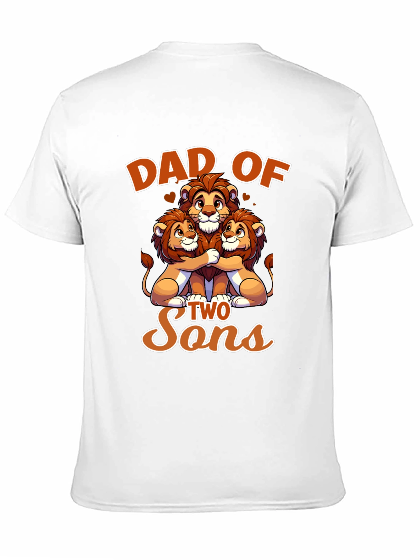 Dad of Two Sons - Lion Family T-Shirt