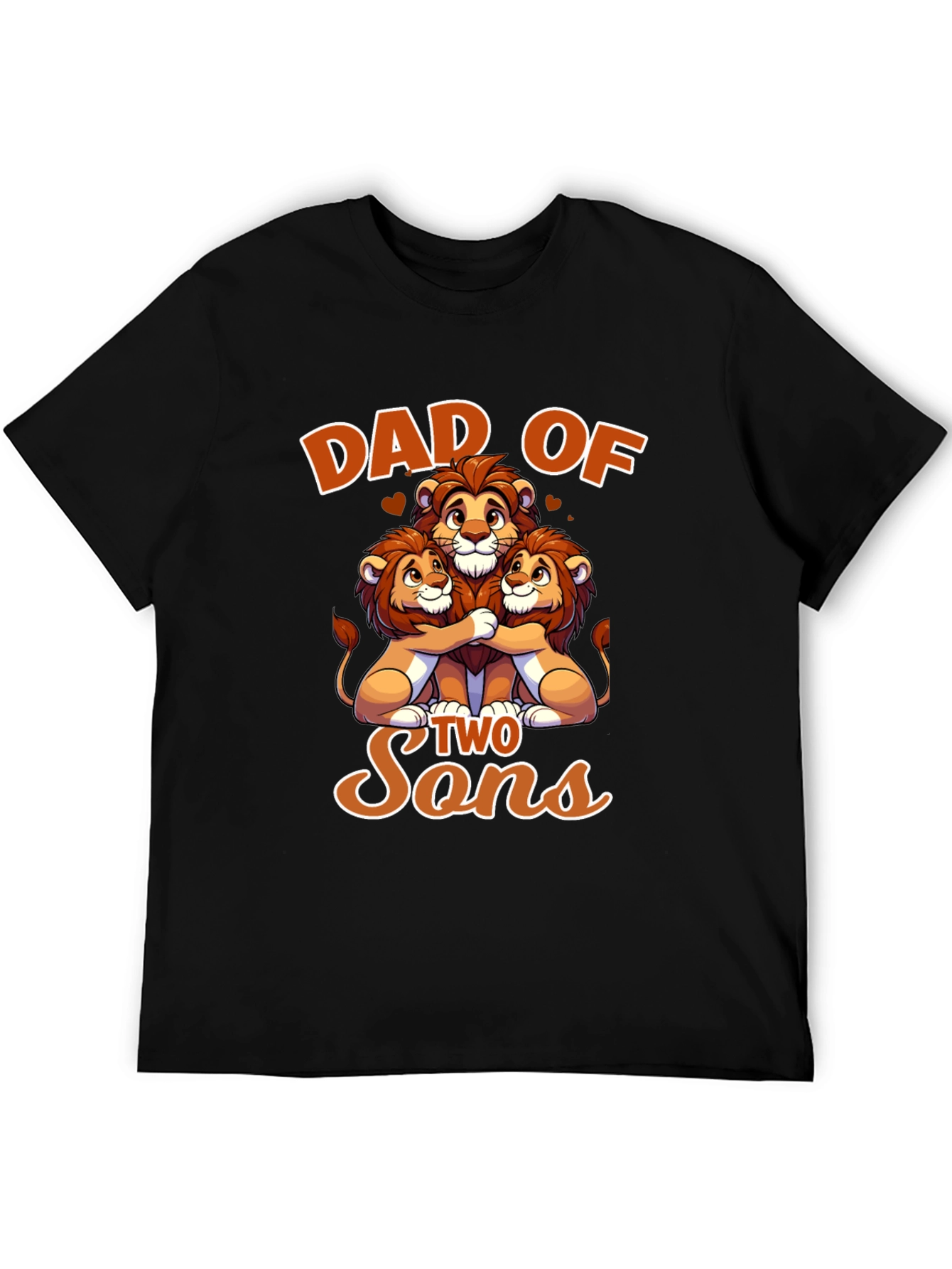 Dad of Two Sons - Lion Family T-Shirt