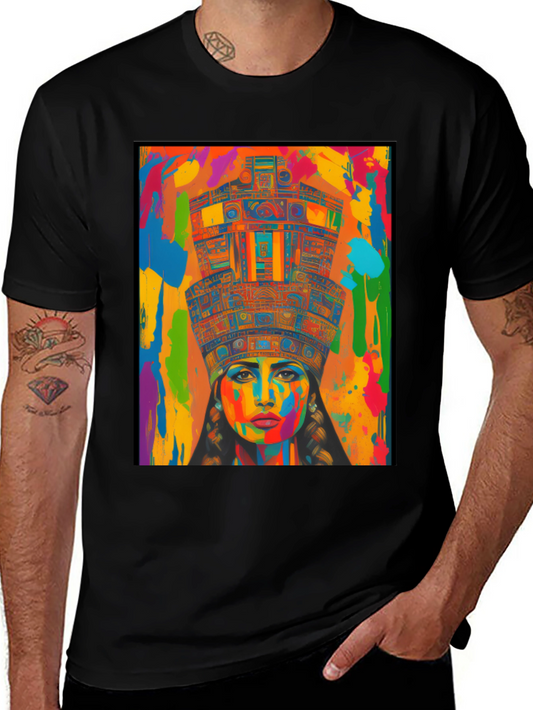 Colorful Egyptian Queen Graphic Tee