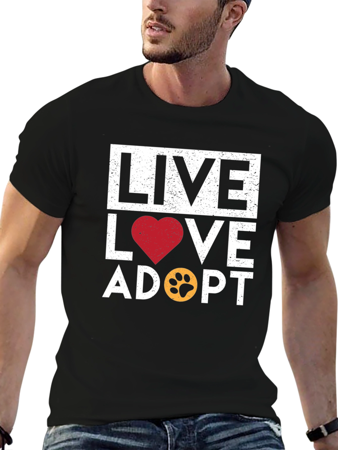 Live Love Adopt Graphic T-Shirt