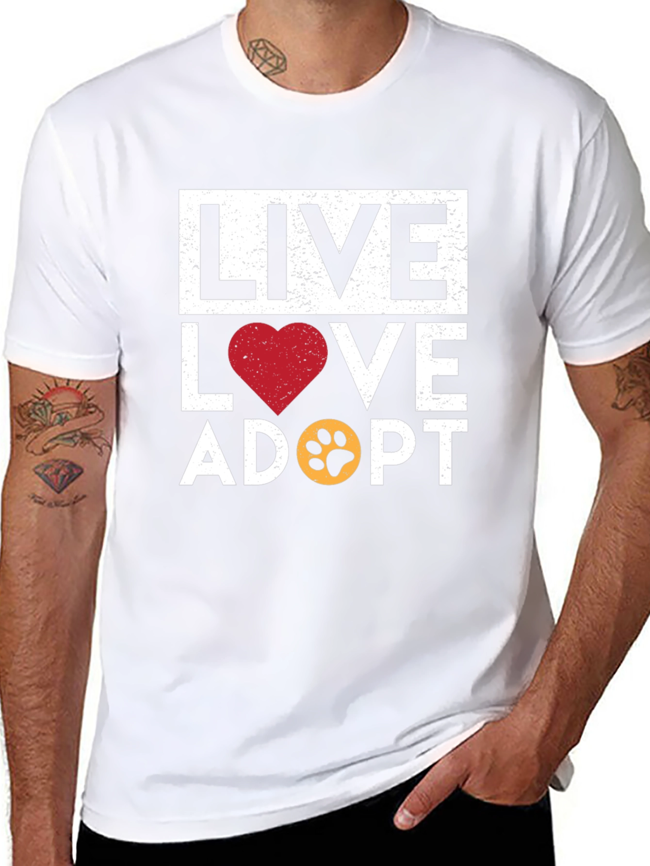 Live Love Adopt Graphic T-Shirt