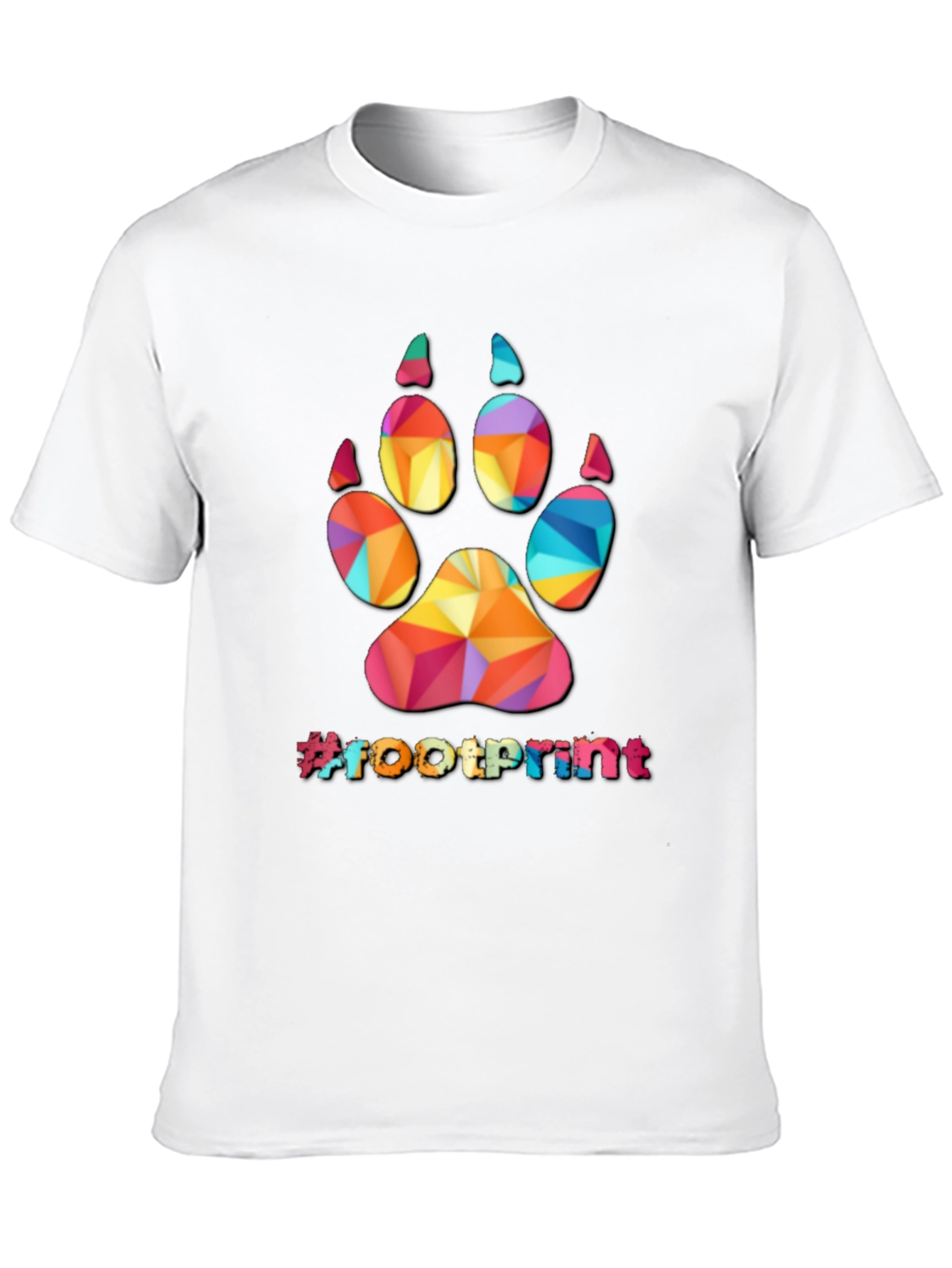 Geometric Paw Print T-Shirt