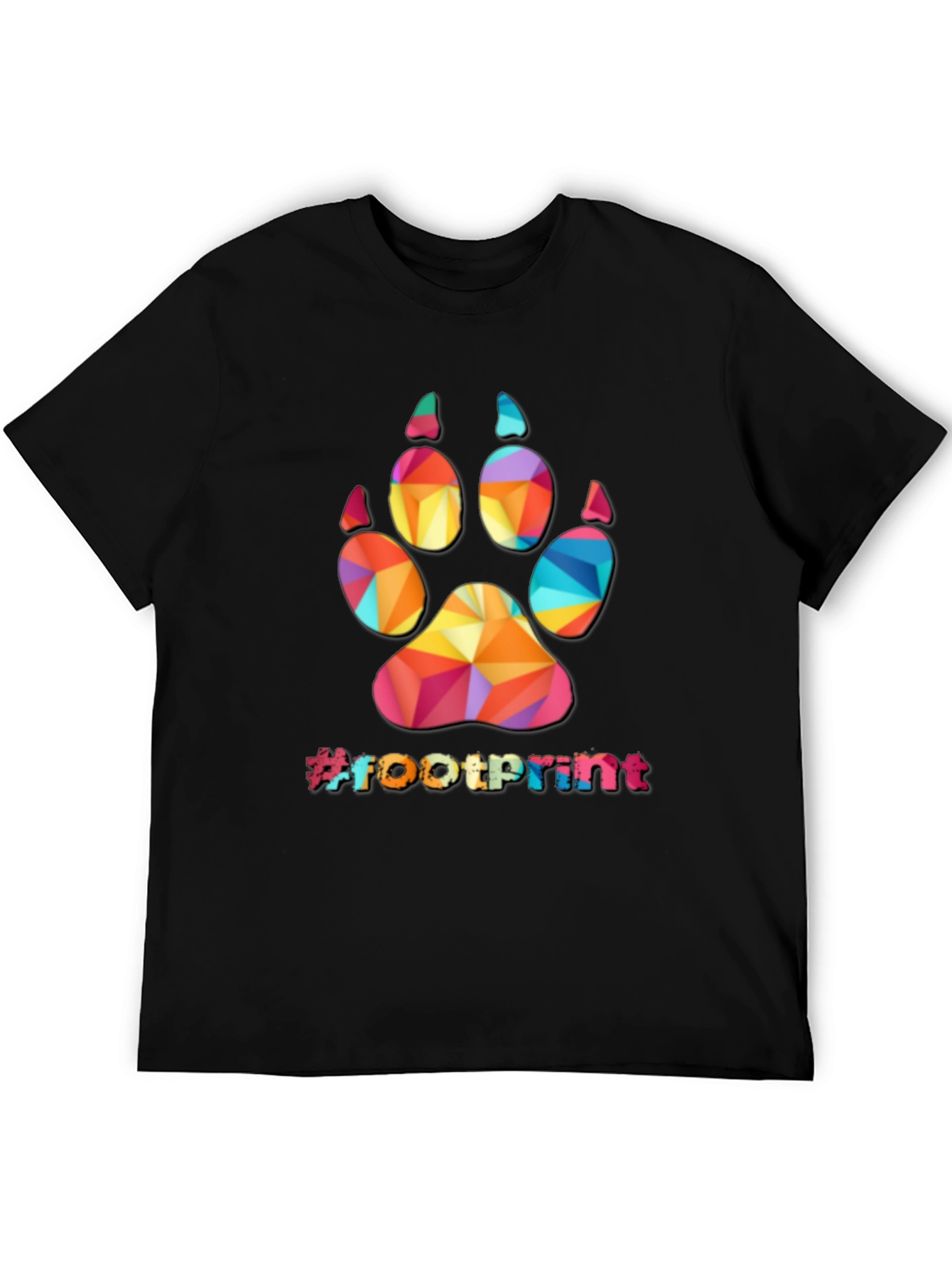 Geometric Paw Print T-Shirt