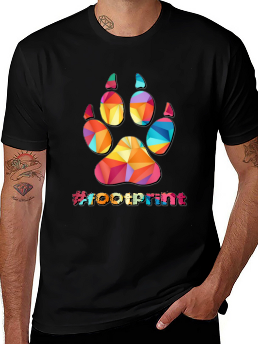 Geometric Paw Print T-Shirt