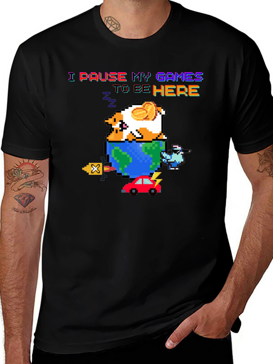 Pixel Art Gamer T-Shirt - I Pause My Games