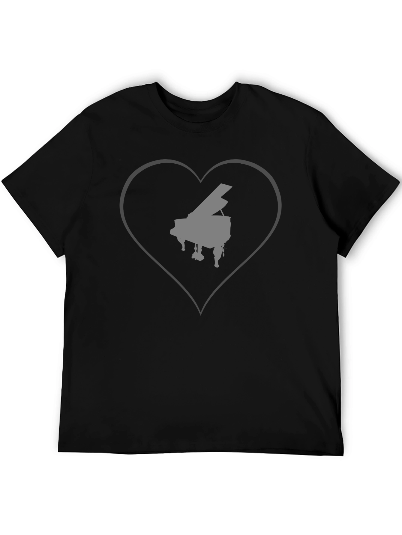 Piano Heart T-Shirt - Music Lover Tee