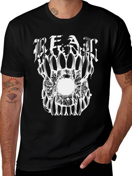 Surreal Graphic Print Black T-Shirt