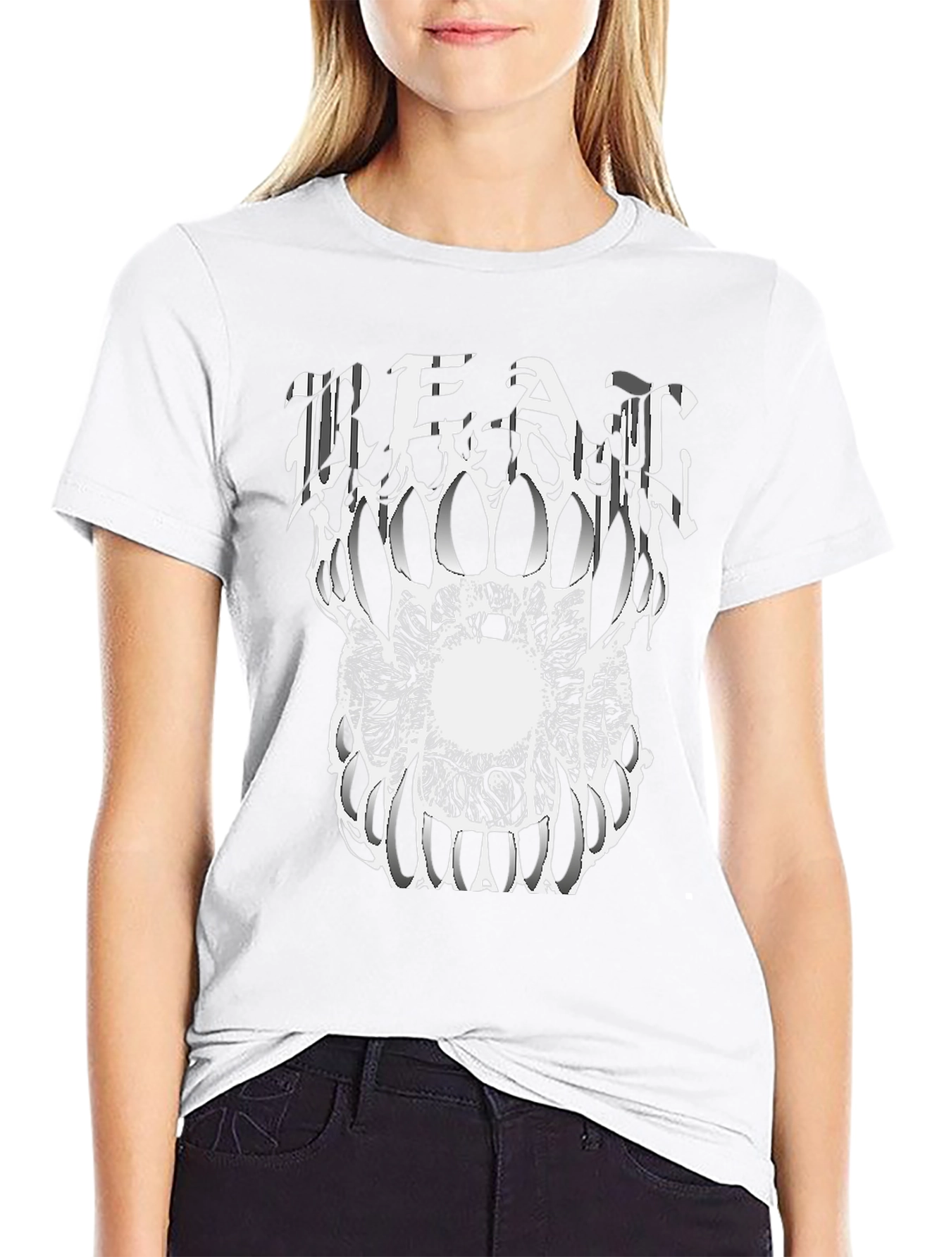 Surreal Graphic Print Black T-Shirt