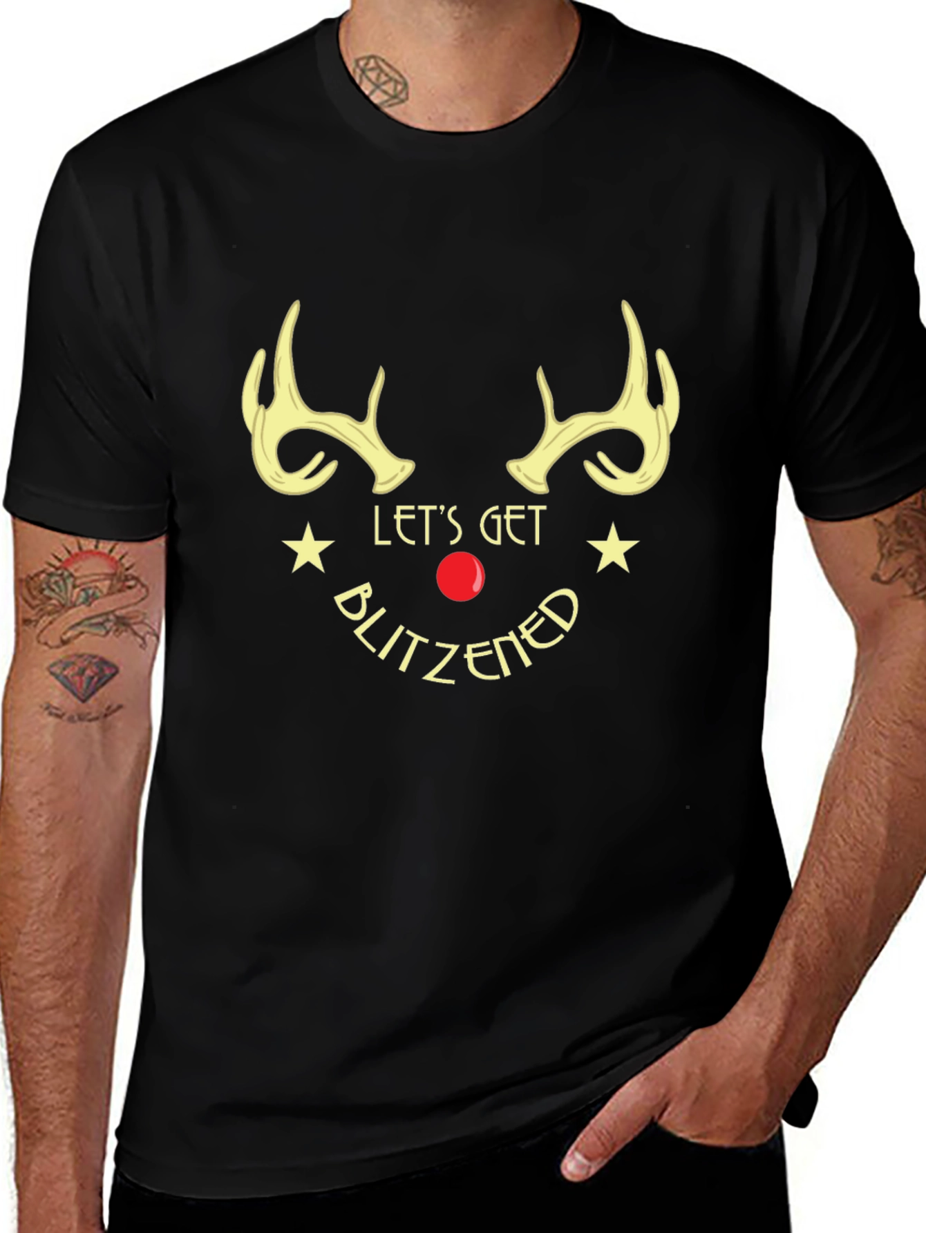 Lets Get Blitzened Holiday Graphic Tee