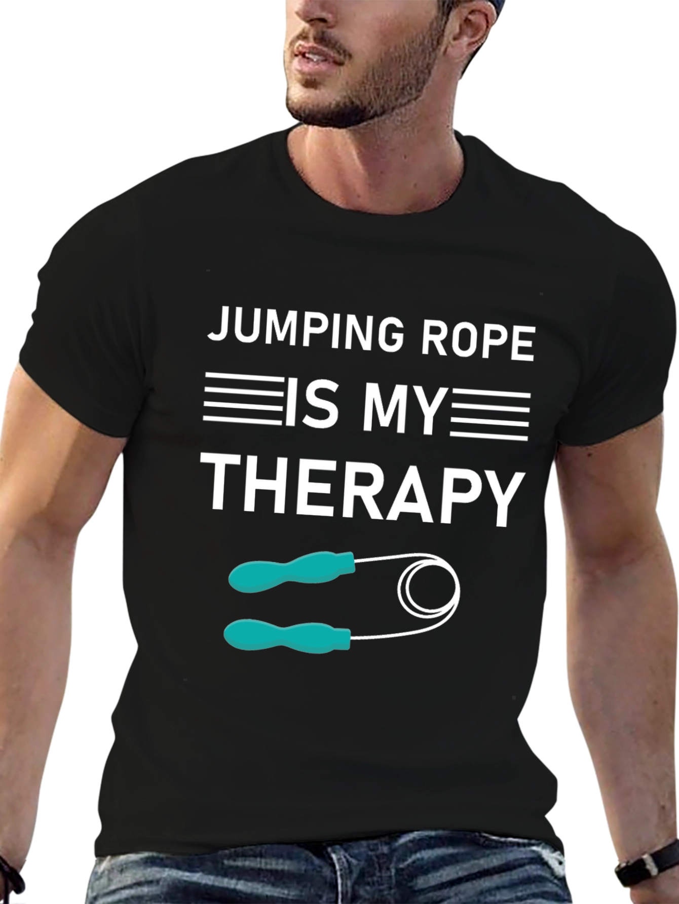 Jumping Rope Therapy Tee - Exercise Motivation Shirt