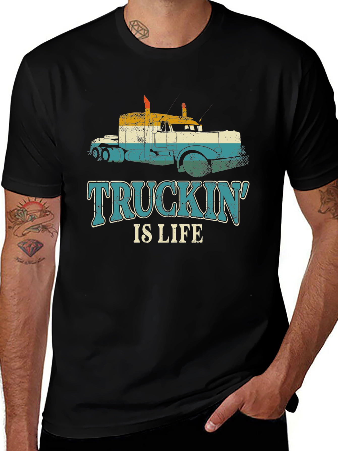 Truckin Is Life T-Shirt - Retro Trucker Tee