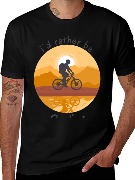 Mountain Biking T-Shirt - Id Rather Be Cycling