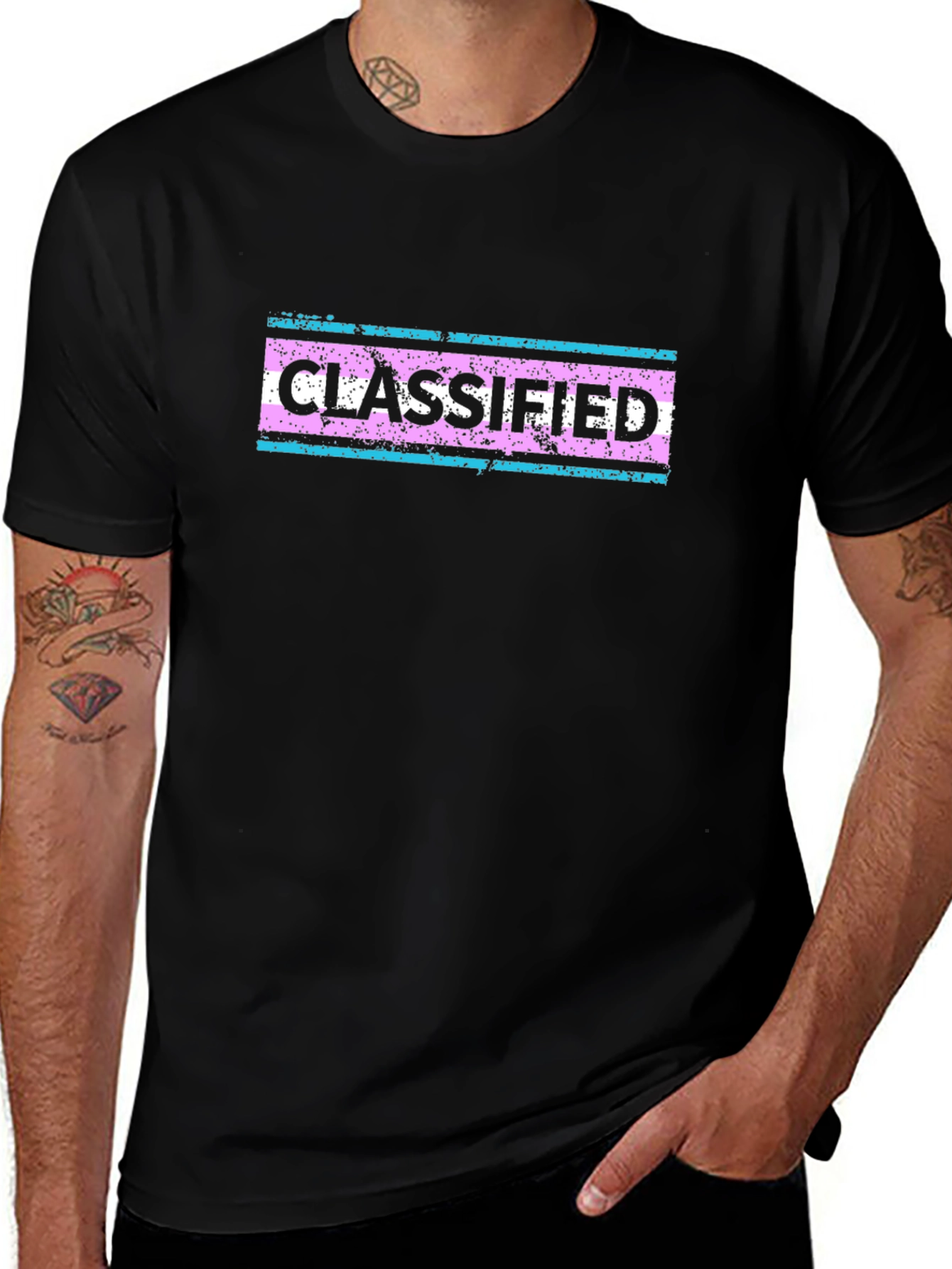 Classified Graphic T-Shirt - Black Cotton Tee