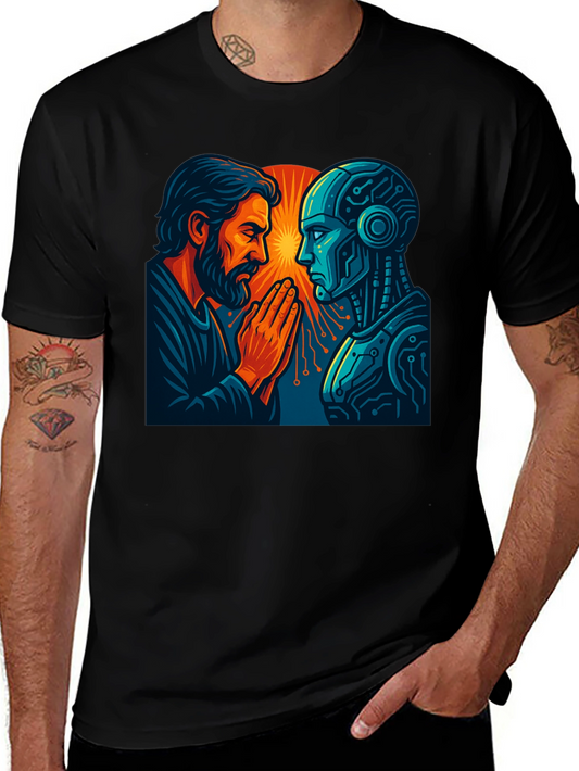 Man vs Robot Graphic Tee