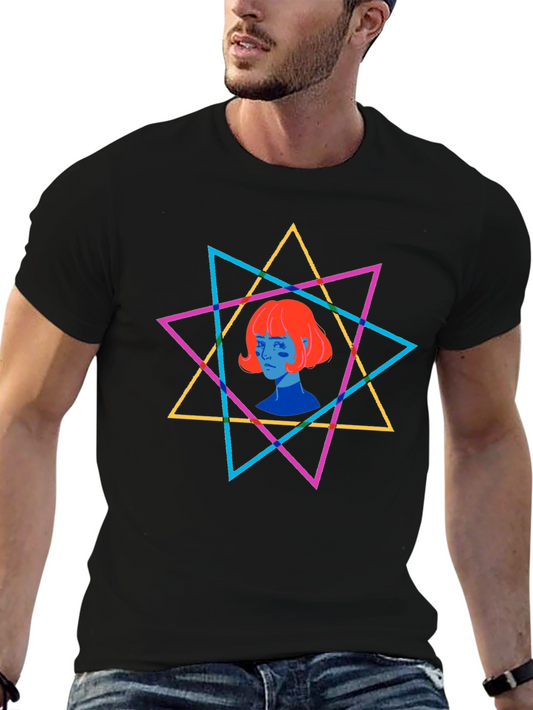 Geometric Star Graphic T-Shirt - Unisex