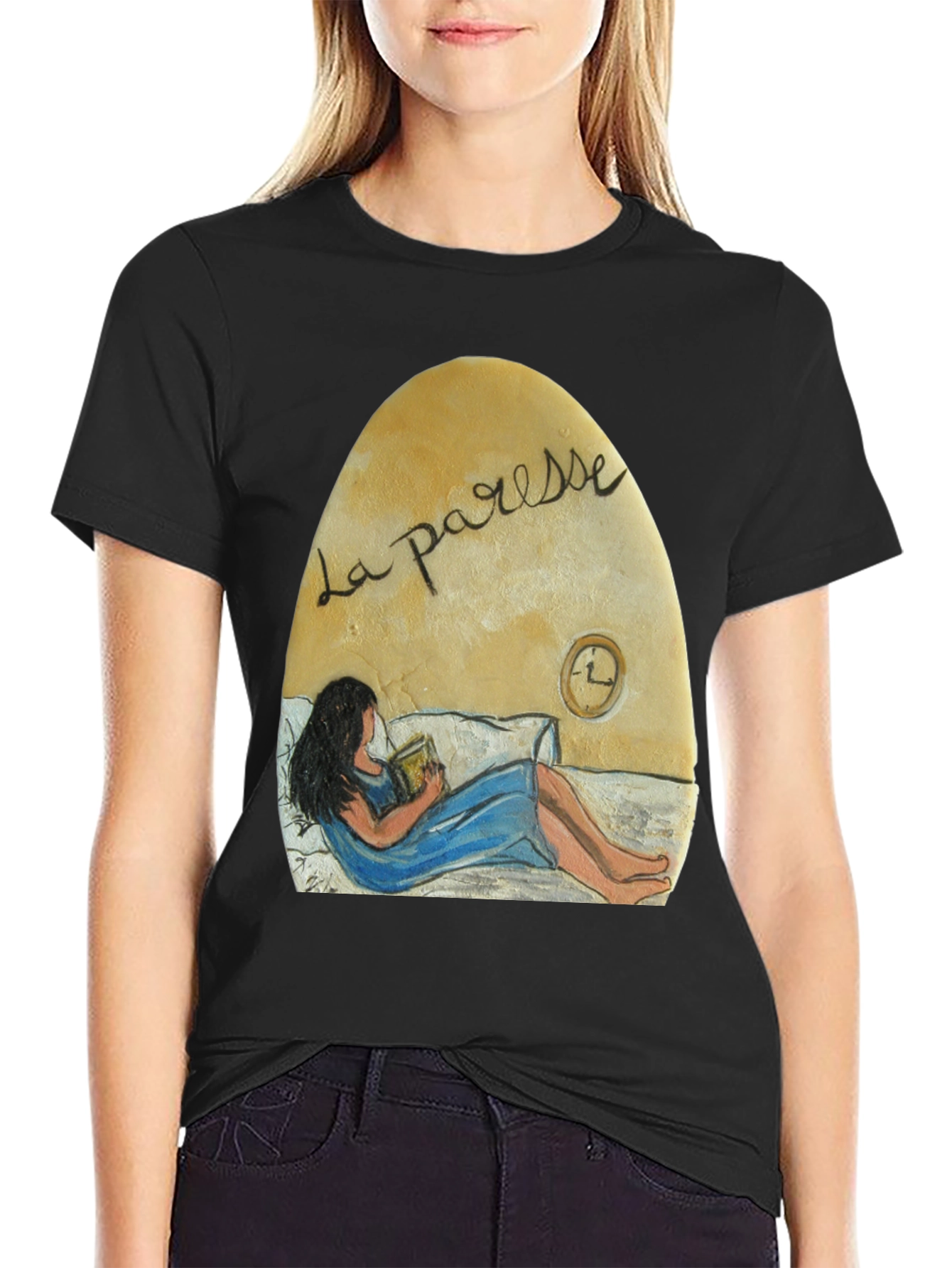 La Paresse Reading Woman Graphic T-Shirt