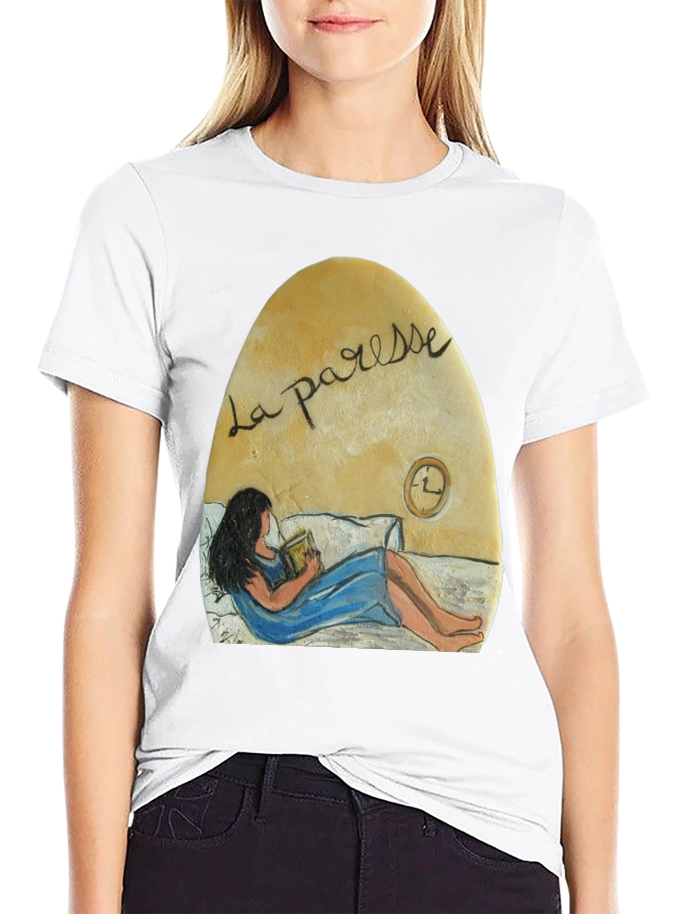 La Paresse Reading Woman Graphic T-Shirt