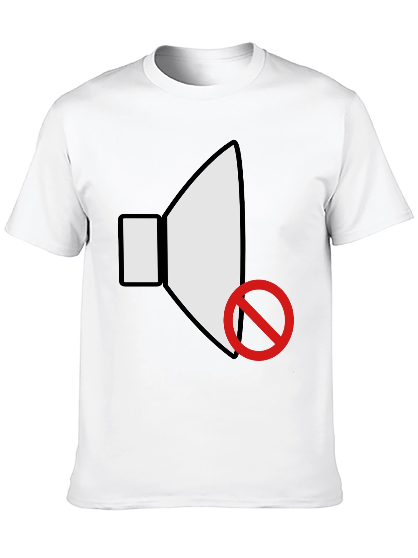 Muted Speaker Graphic Black T-Shirt
