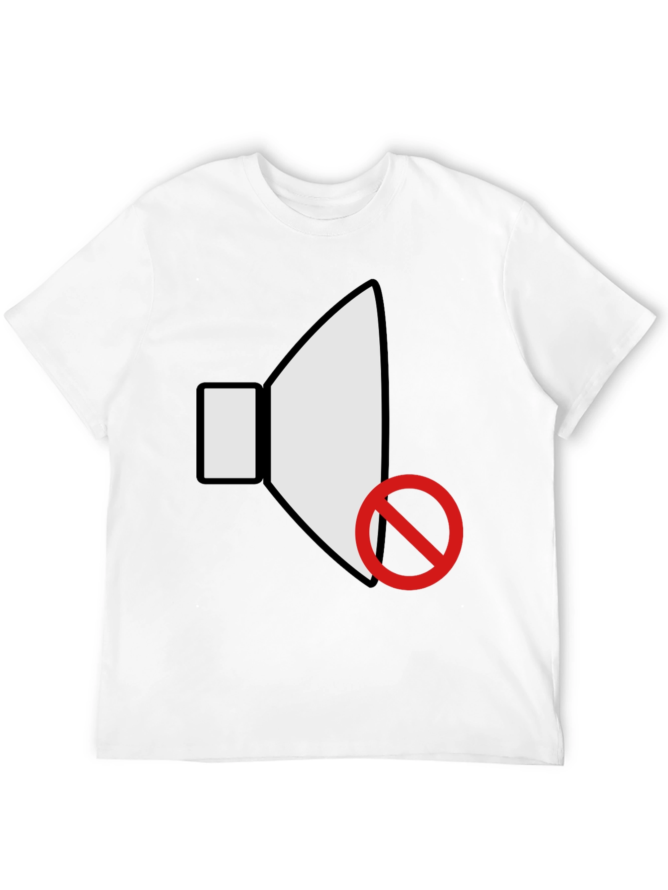 Muted Speaker Graphic Black T-Shirt