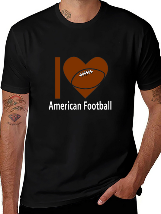 I Love American Football Graphic T-Shirt