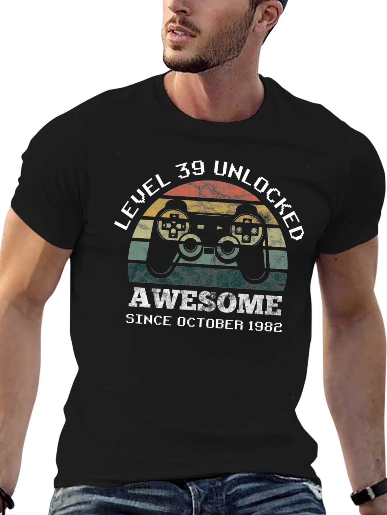 Level 39 Unlocked Since 1982 Gamer T-Shirt