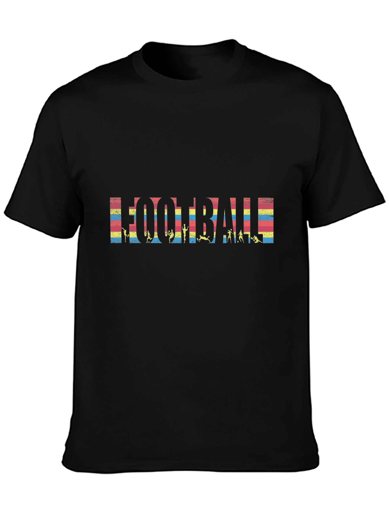 Football Graphic Tee - Retro Stripe Design
