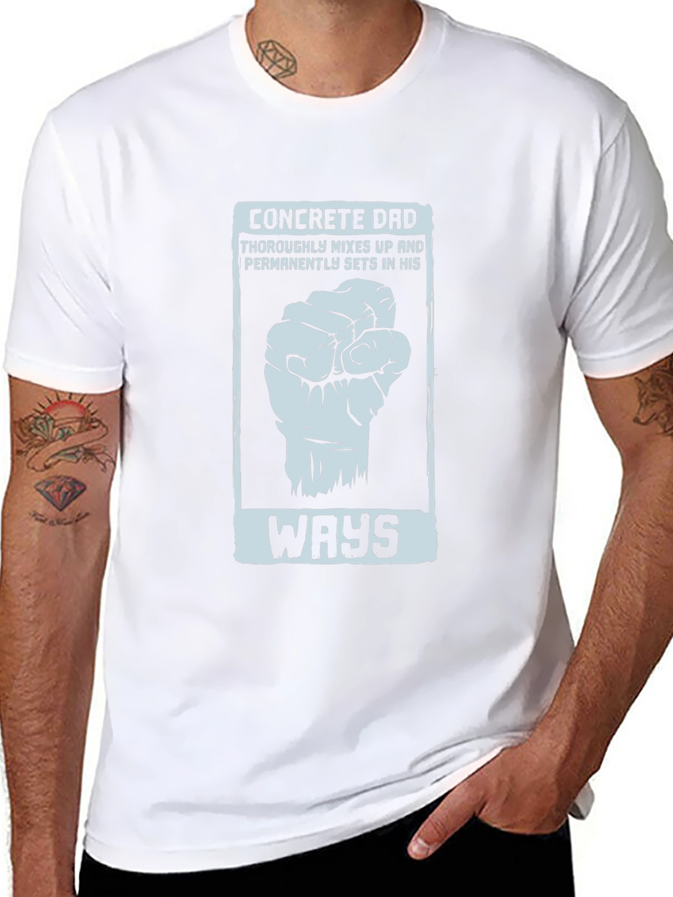 Concrete Dad Funny Graphic T-Shirt