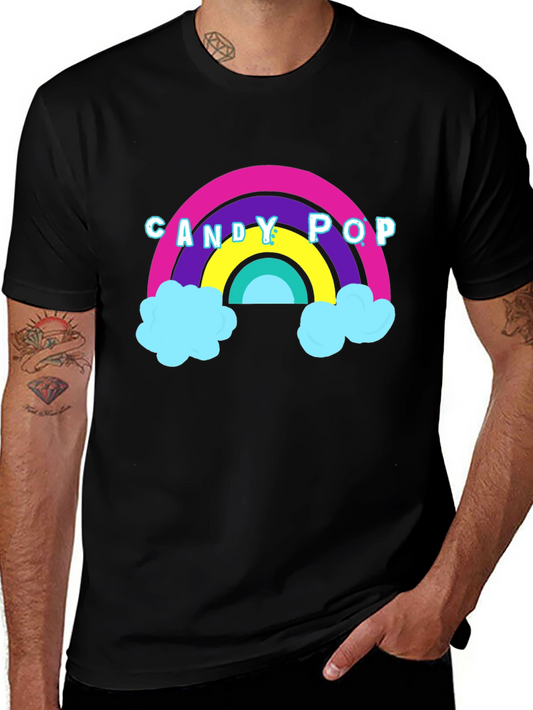 Candy Pop Rainbow T-Shirt - Unisex Black Tee