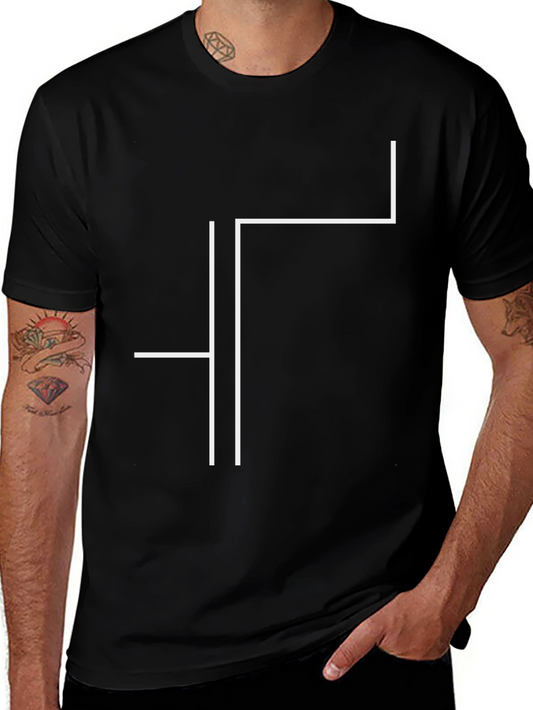 Minimalist Line Art Tee - Modern Graphic T-Shirt