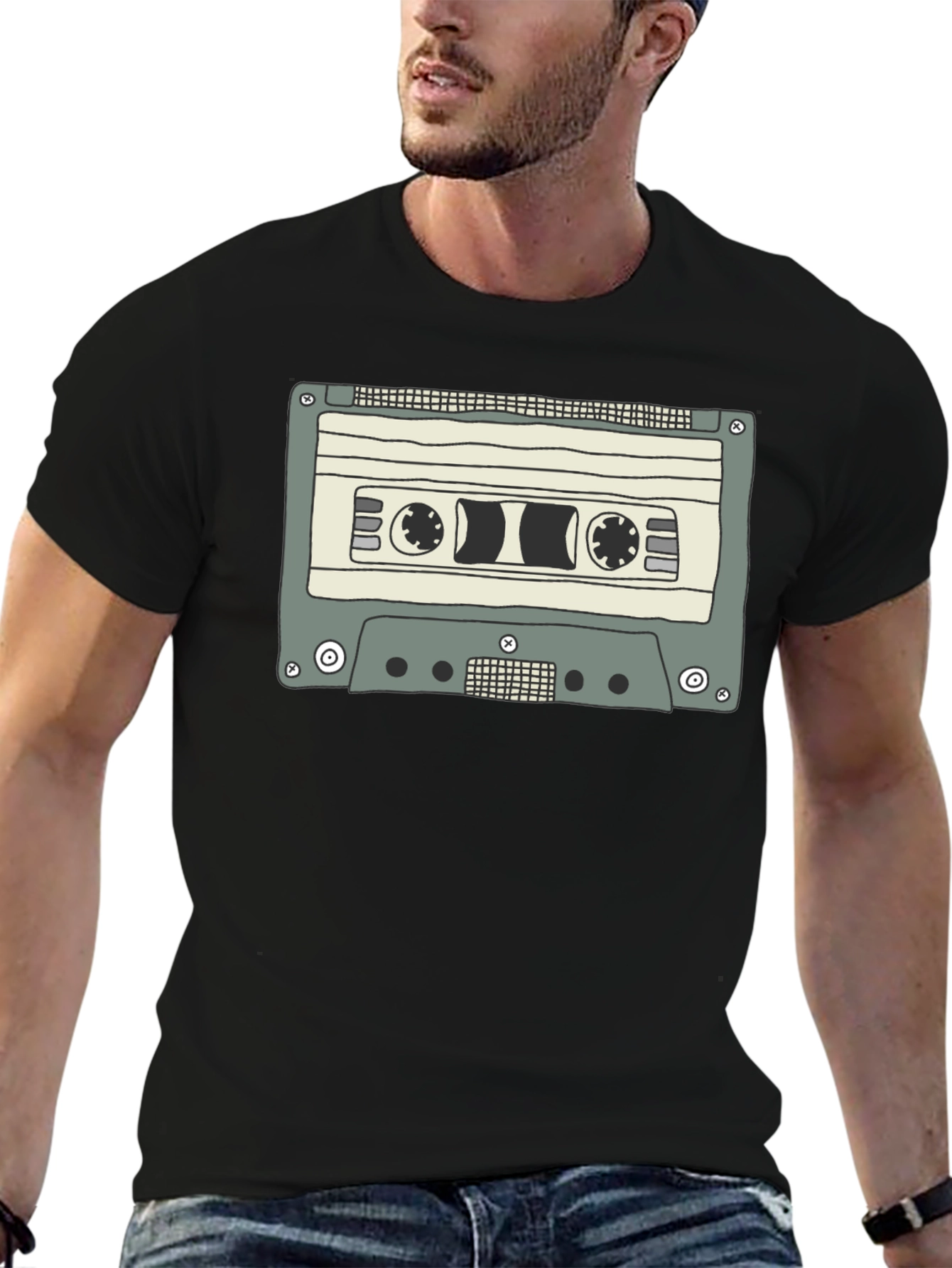 Retro Cassette Tape Graphic T-Shirt - Classic Style