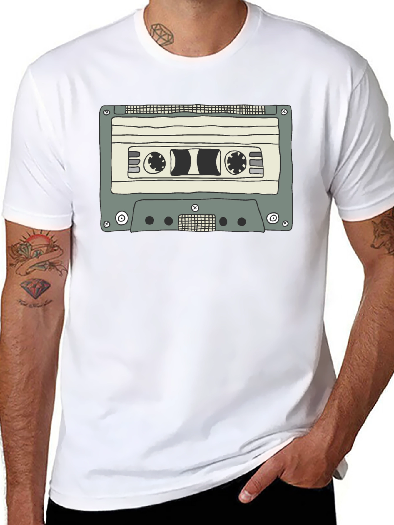 Retro Cassette Tape Graphic T-Shirt - Classic Style