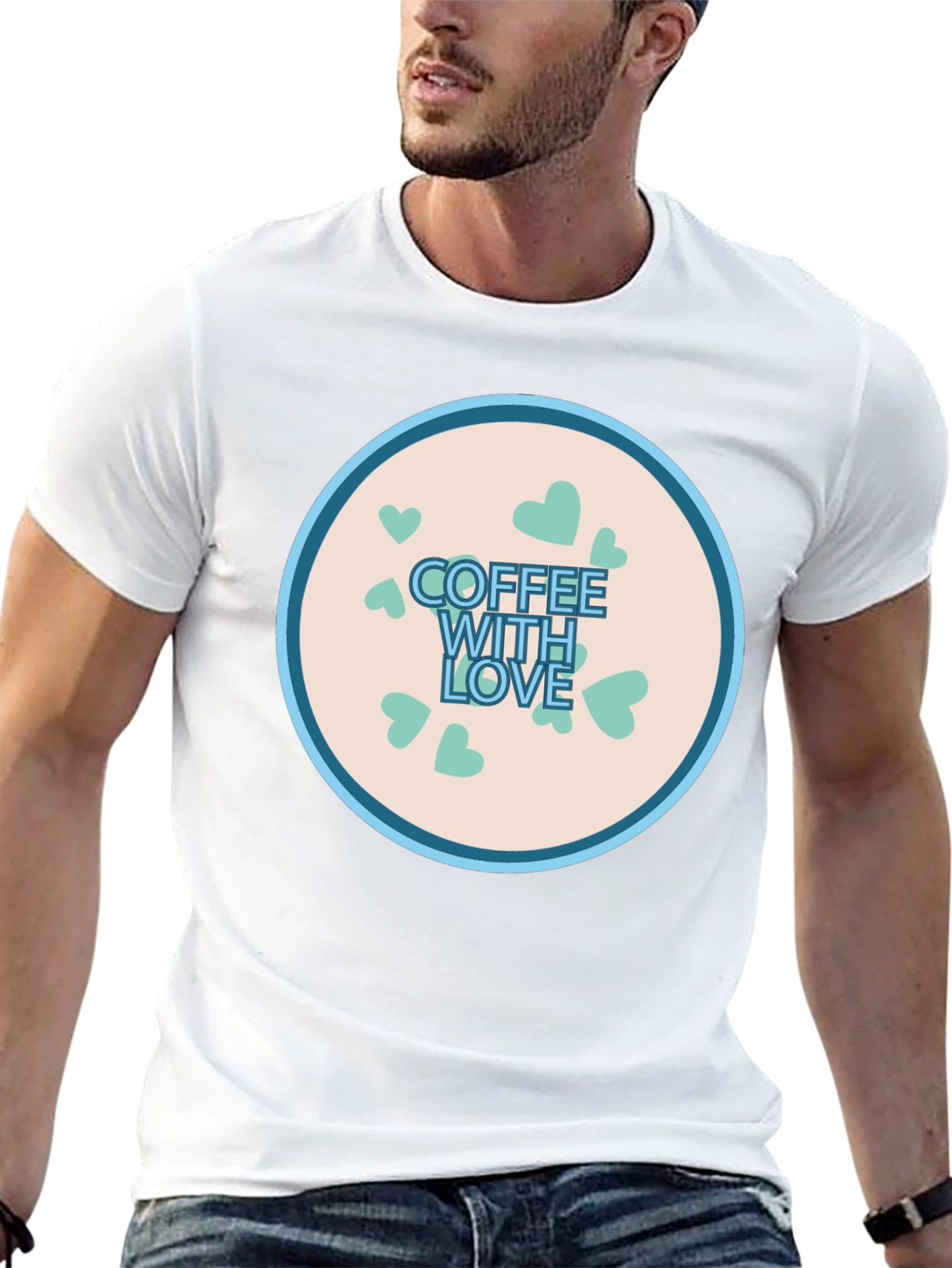 Coffee With Love Graphic T-Shirt - Soft Cotton Tee
