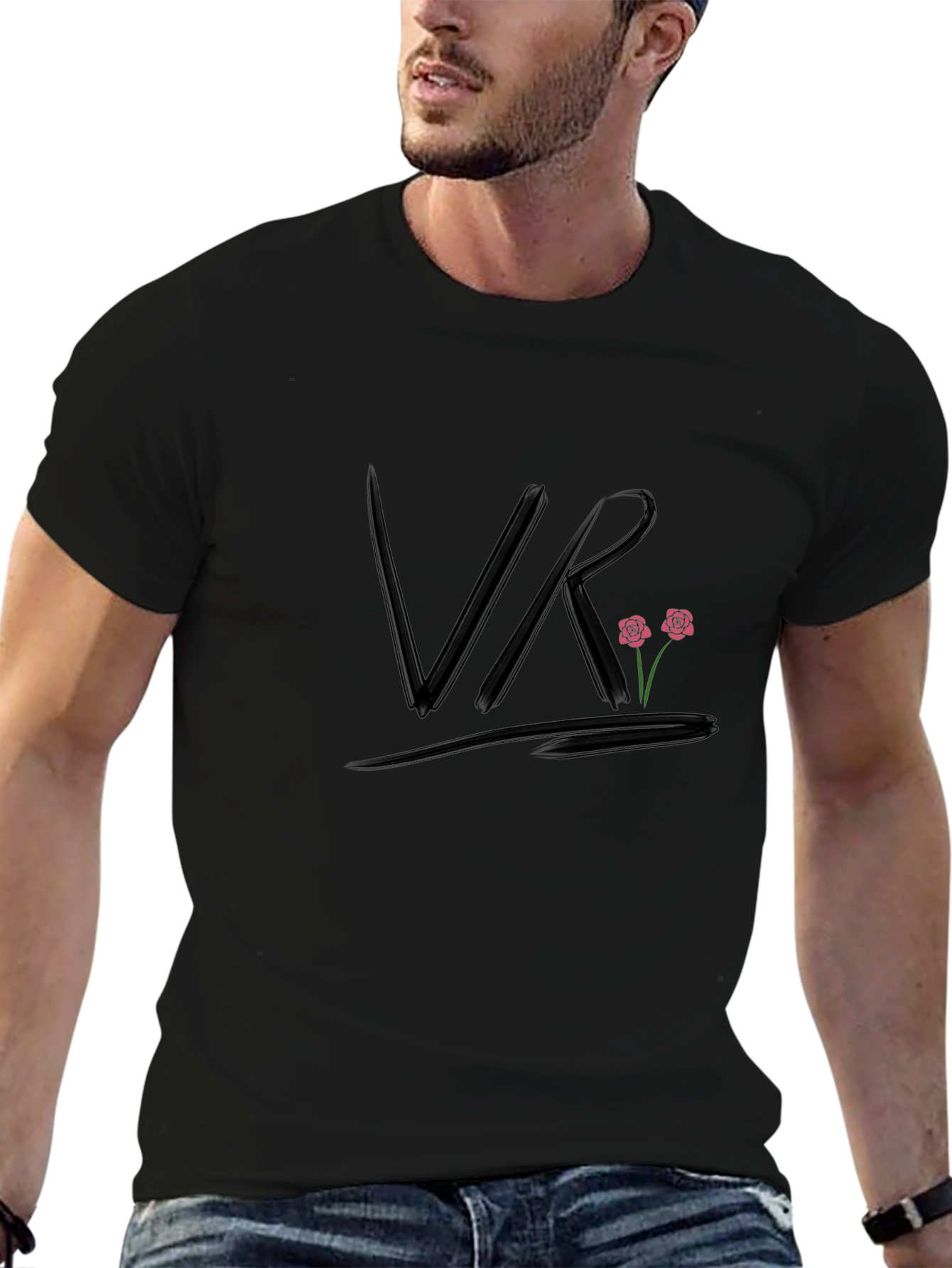 VR Roses Graphic T-Shirt - Trendy Casual Wear