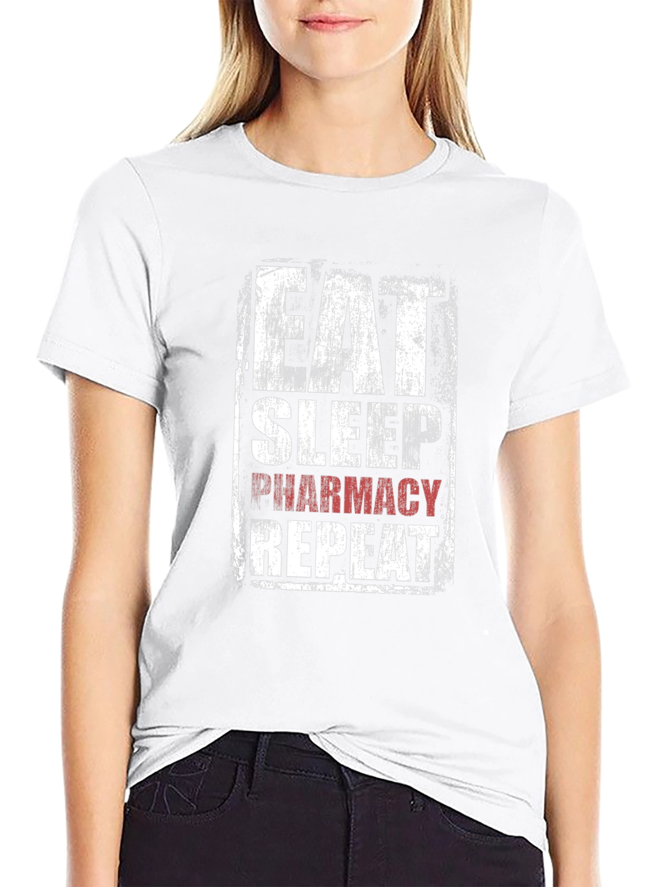 Eat Sleep Pharmacy Repeat Graphic T-Shirt