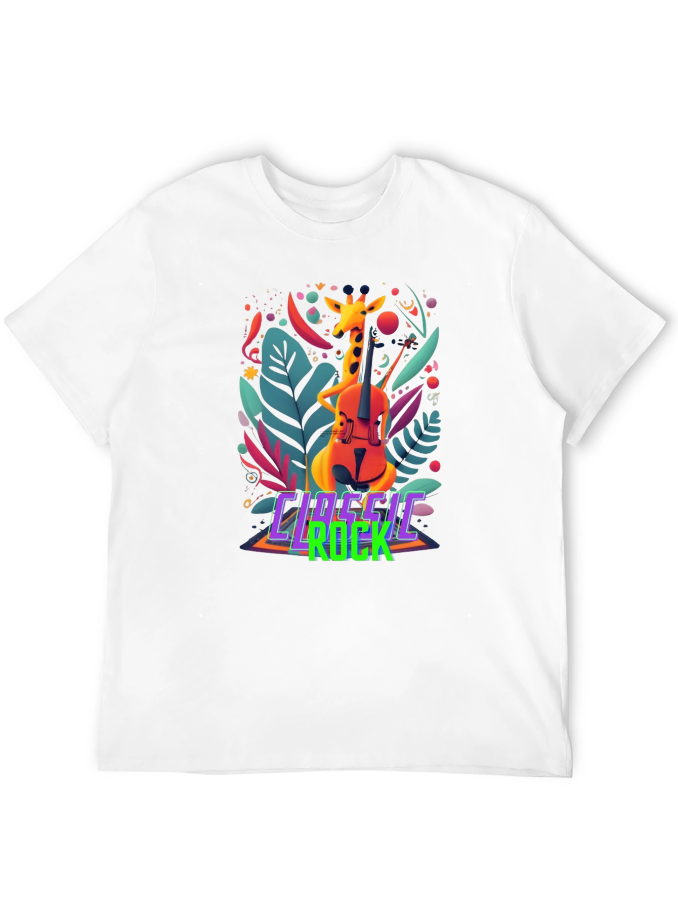 Classic Rock Giraffe Musician T-Shirt