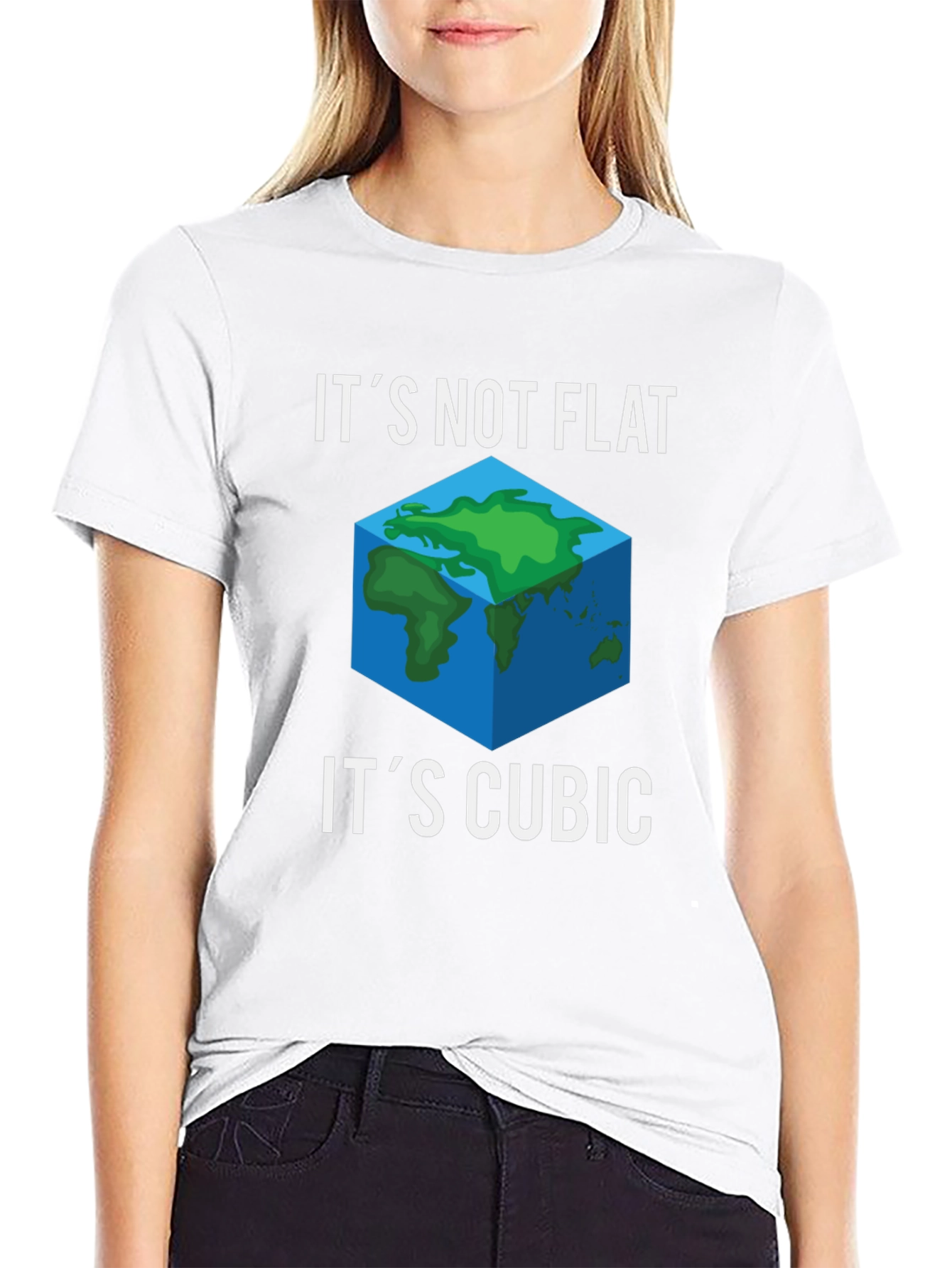 Its Not Flat Its Cubic Graphic Tee