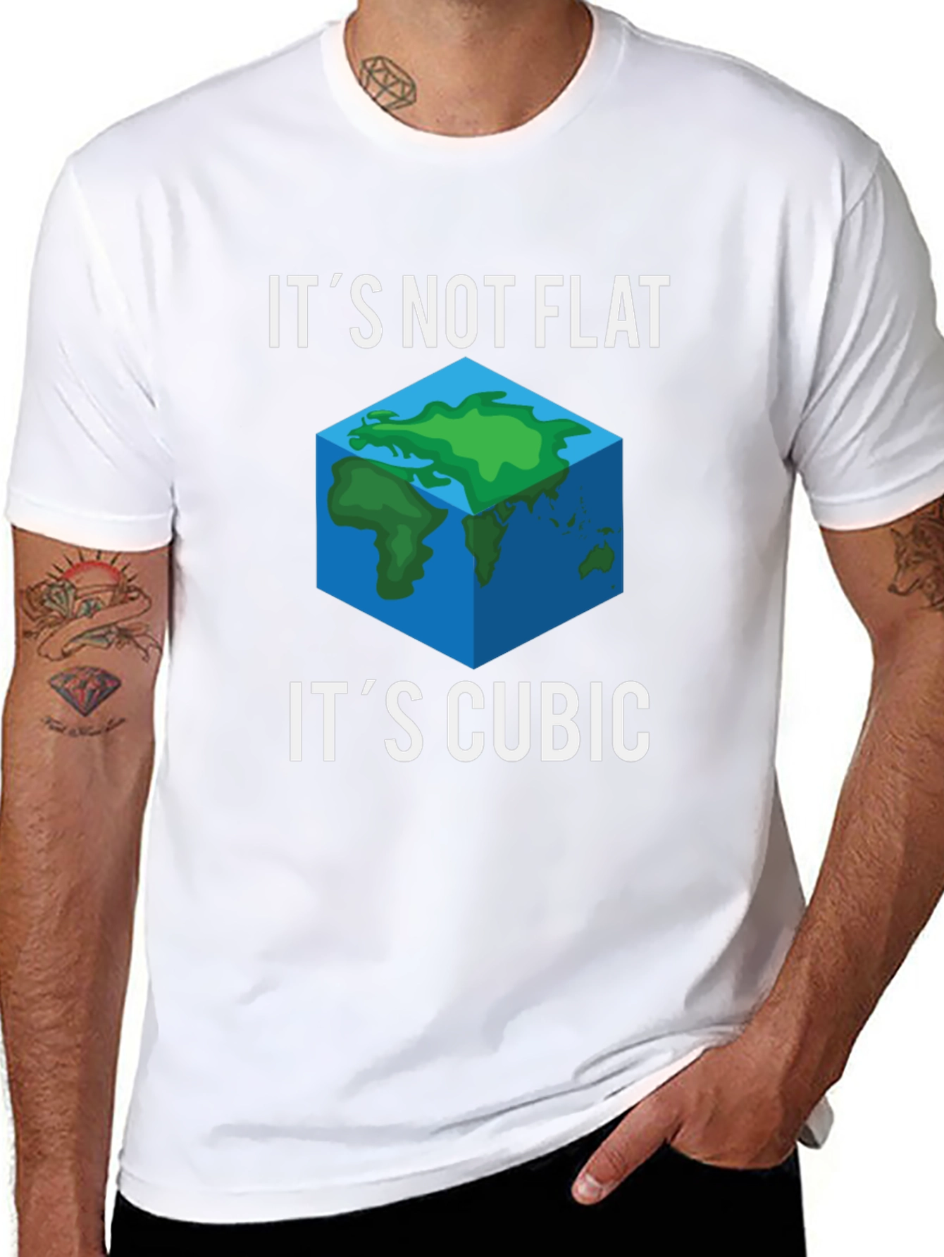 Its Not Flat Its Cubic Graphic Tee