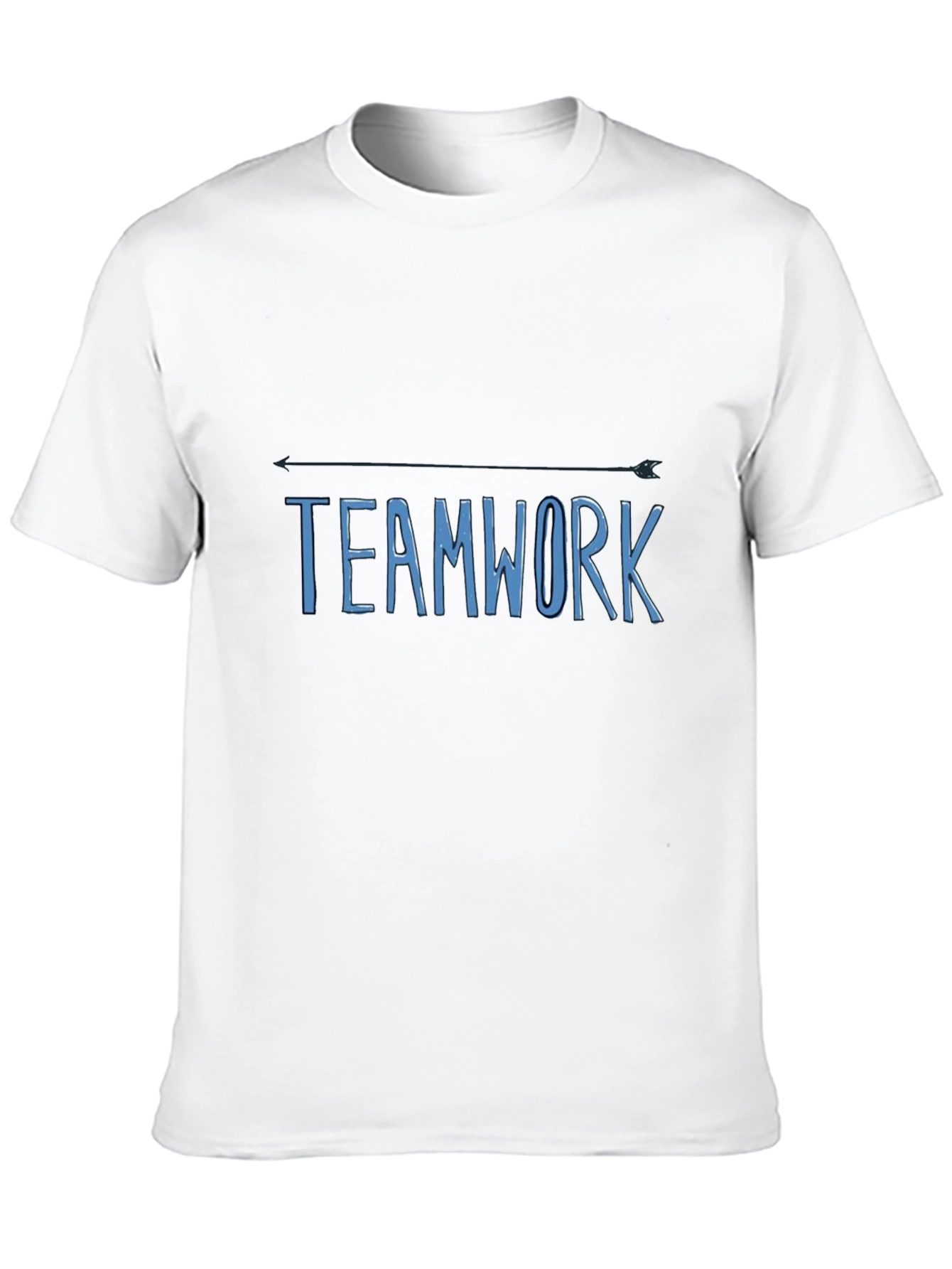 Teamwork Arrow T-Shirt - Black Cotton Casual Tee