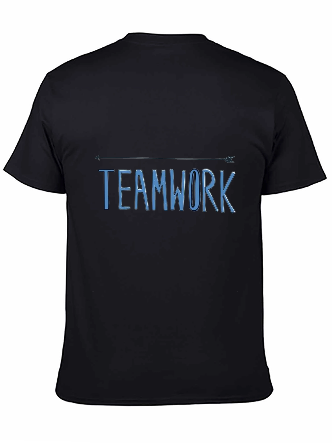 Teamwork Arrow T-Shirt - Black Cotton Casual Tee