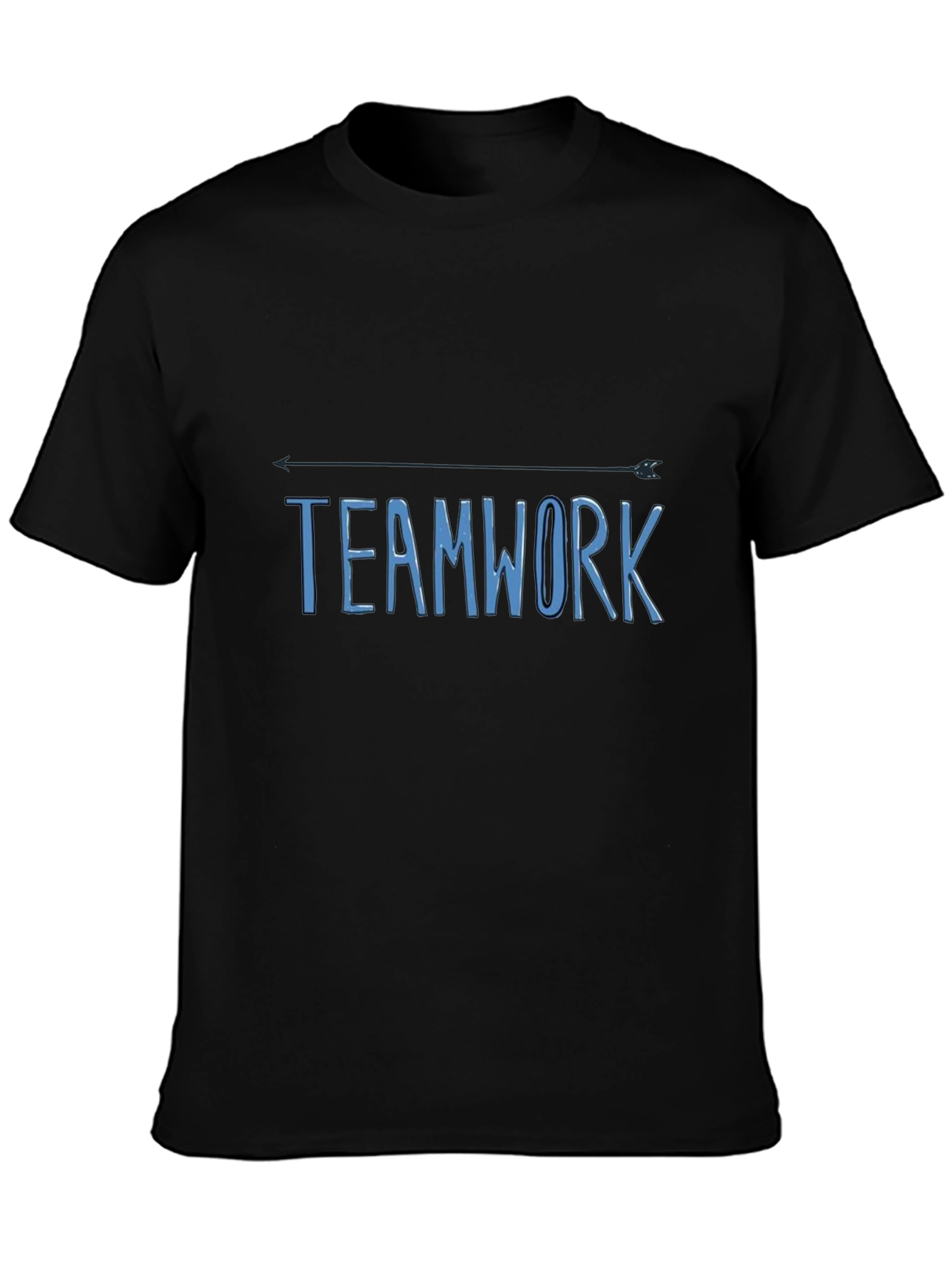 Teamwork Arrow T-Shirt - Black Cotton Casual Tee