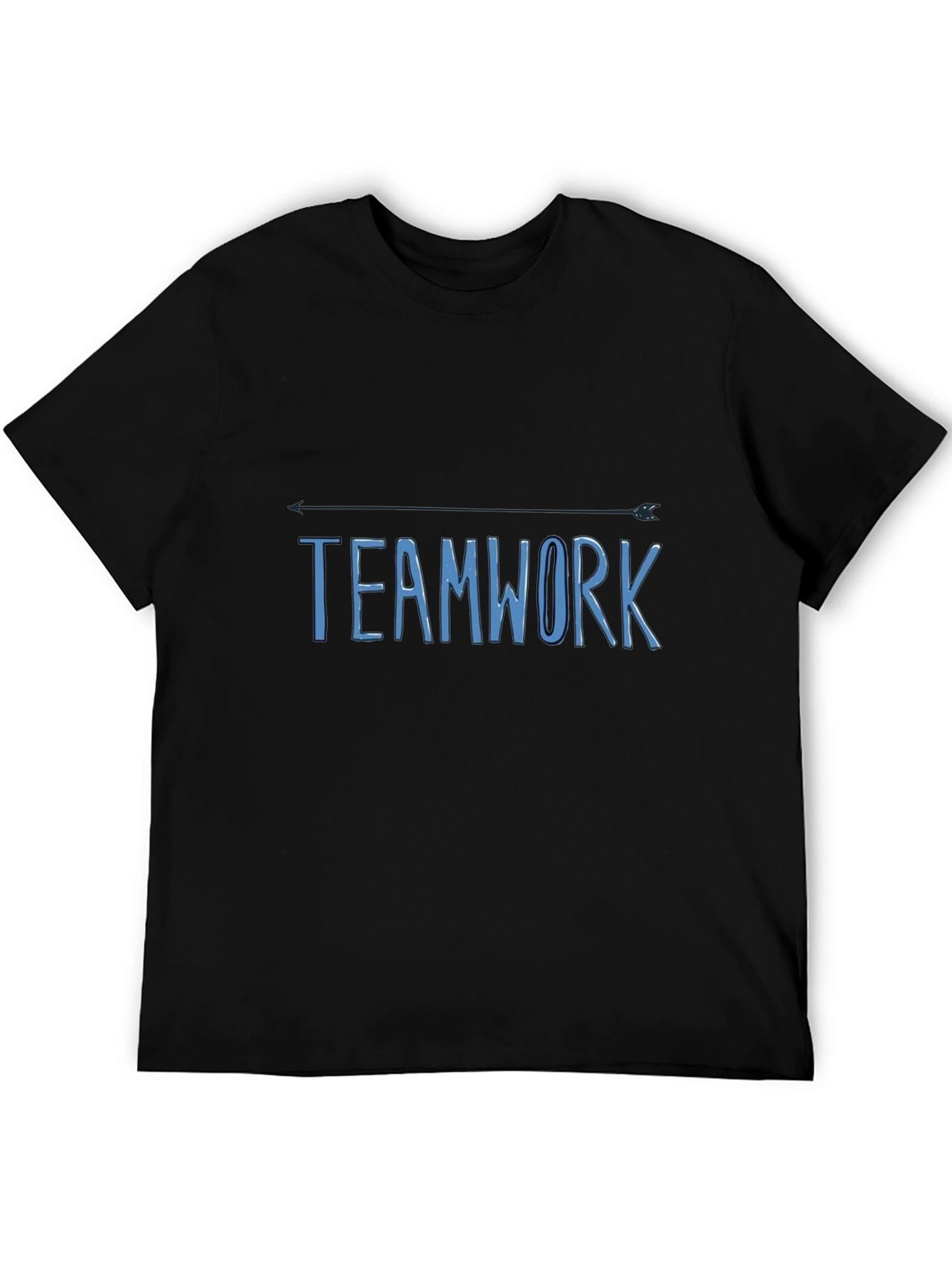 Teamwork Arrow T-Shirt - Black Cotton Casual Tee