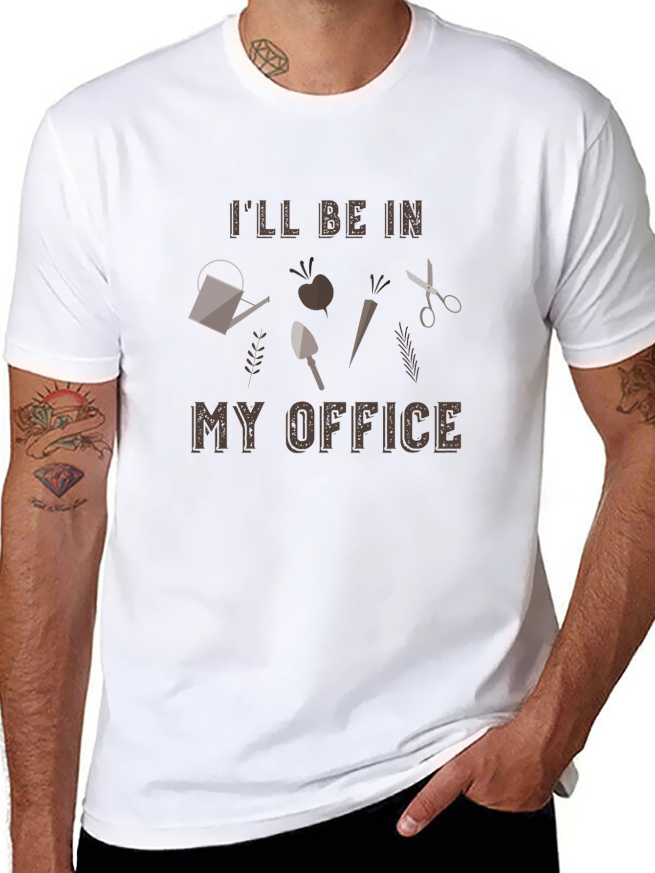 Gardeners Office T-Shirt - Gardening Tools Design
