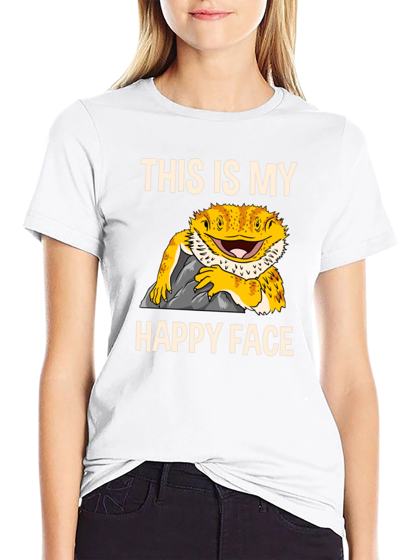 Bearded Dragon Happy Face T-Shirt
