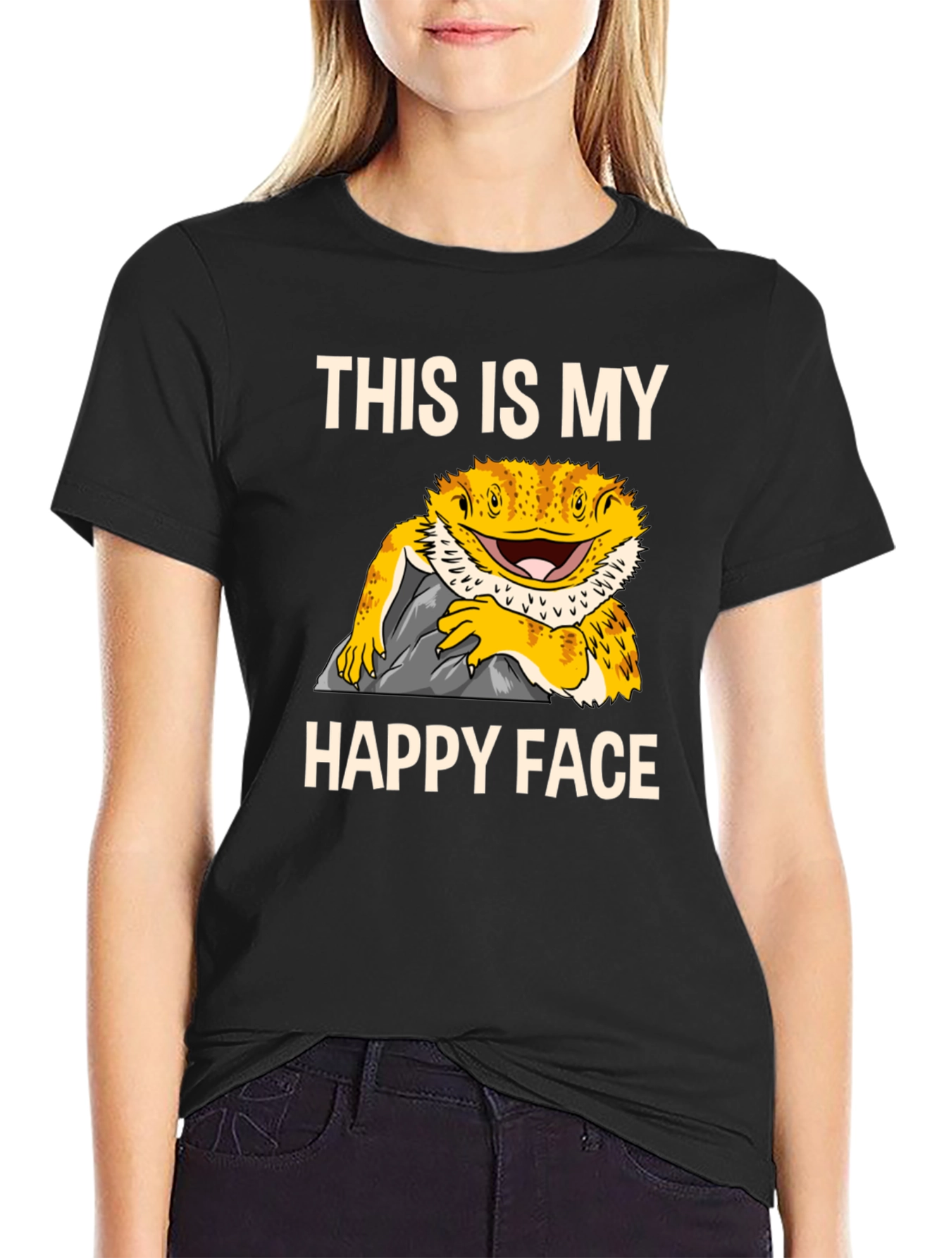 Bearded Dragon Happy Face T-Shirt