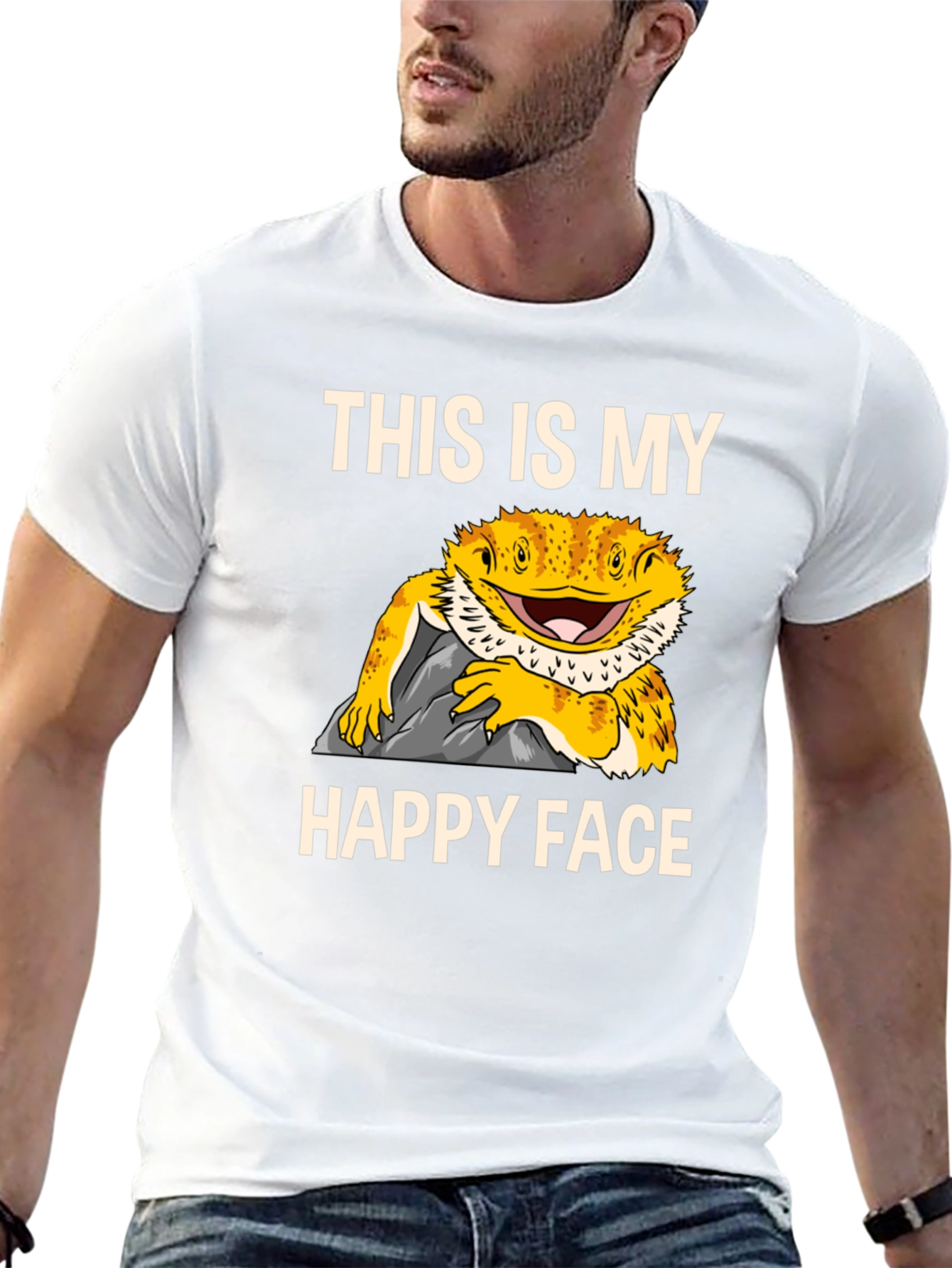 Bearded Dragon Happy Face T-Shirt