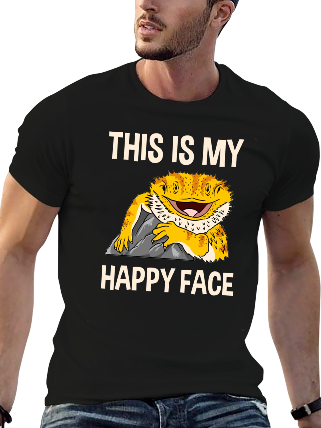 Bearded Dragon Happy Face T-Shirt