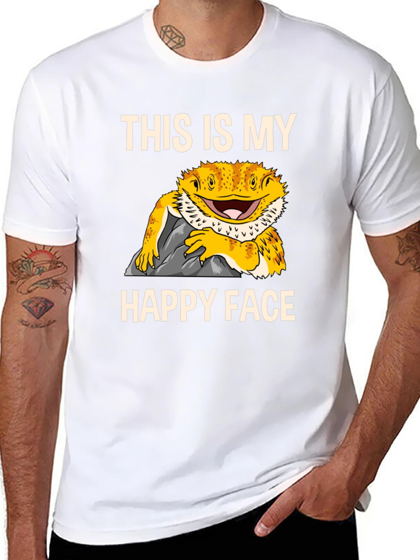 Bearded Dragon Happy Face T-Shirt