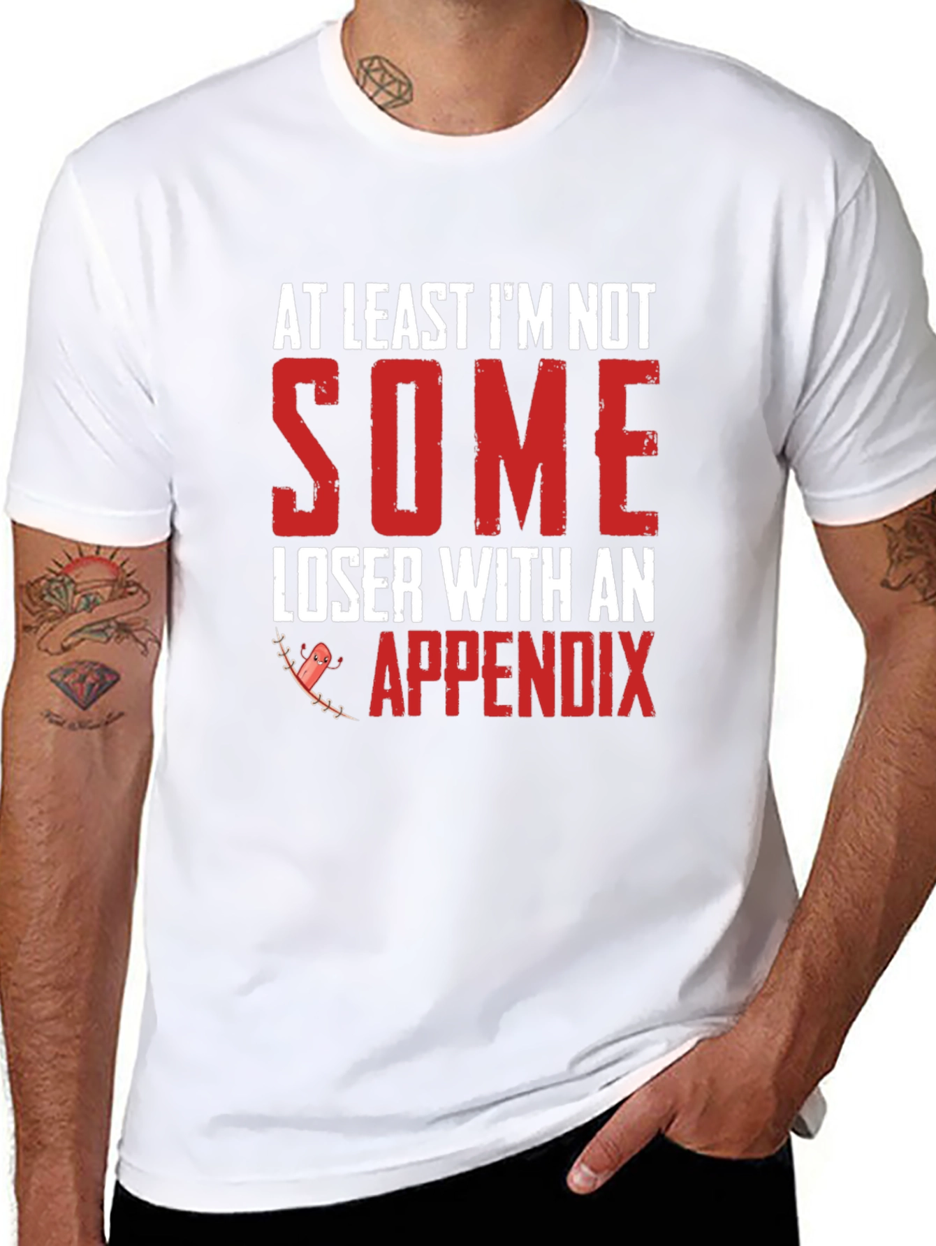 Funny Appendix Graphic T-Shirt