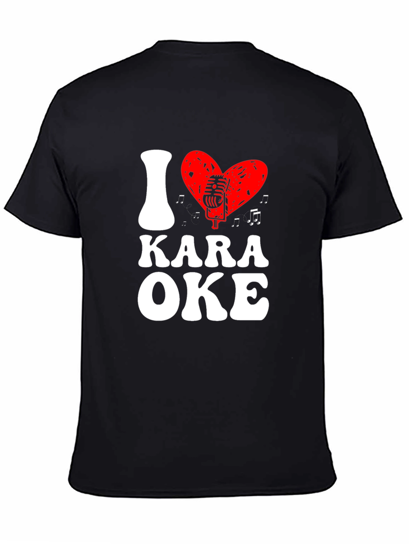 I Heart Karaoke Black T-Shirt