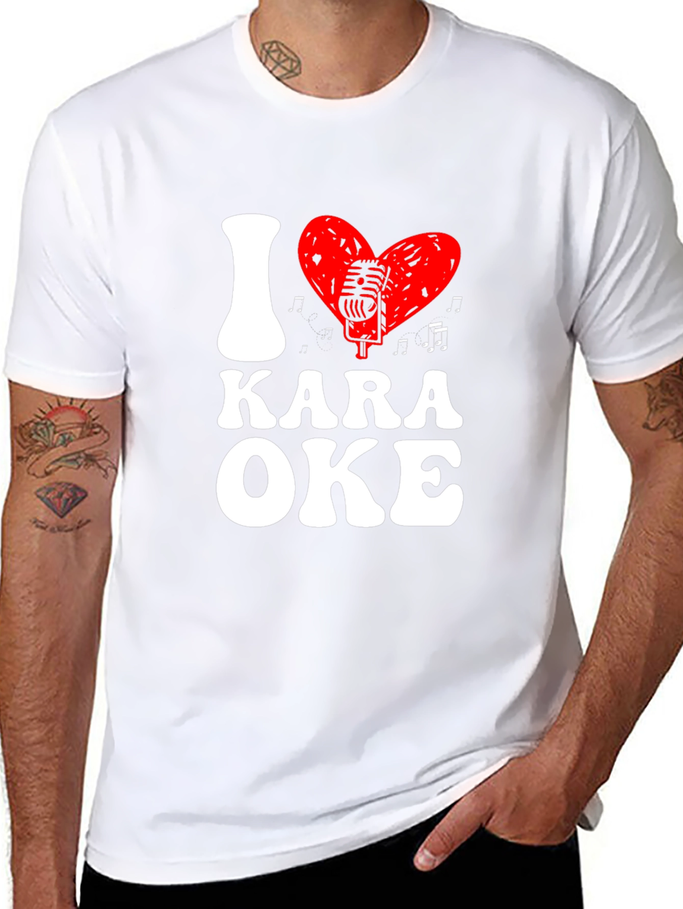 I Heart Karaoke Black T-Shirt